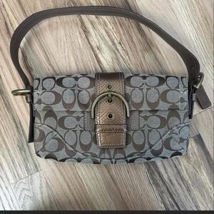 Coach Soho Brown Signature Shoulder Bag